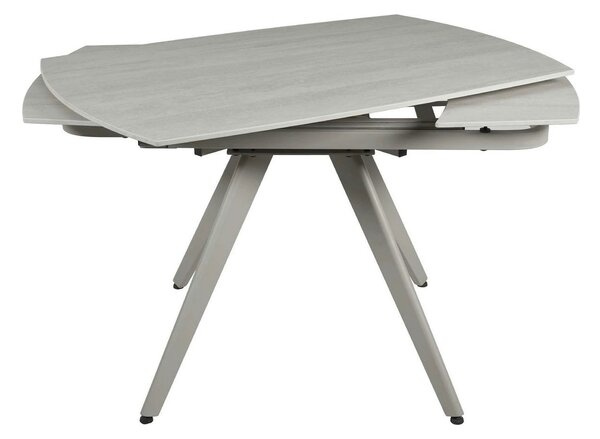 Masa extensibila VIGO, grej cu efect de piatra, ceramica/metal, 120/18
