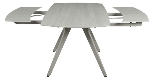 Masa extensibila VIGO, grej cu efect de piatra, ceramica/metal, 120/18