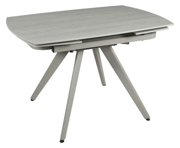 Masa extensibila VIGO, grej cu efect de piatra, ceramica/metal, 120/18