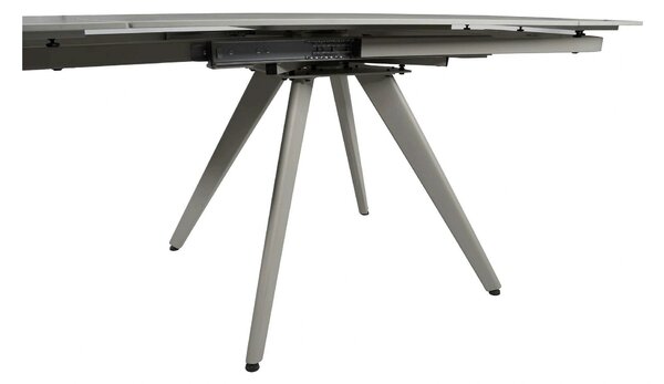 Masa extensibila VIGO, grej cu efect de piatra, ceramica/metal, 120/18