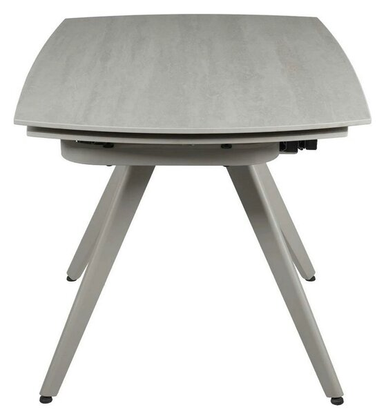 Masa extensibila VIGO, grej cu efect de piatra, ceramica/metal, 120/18