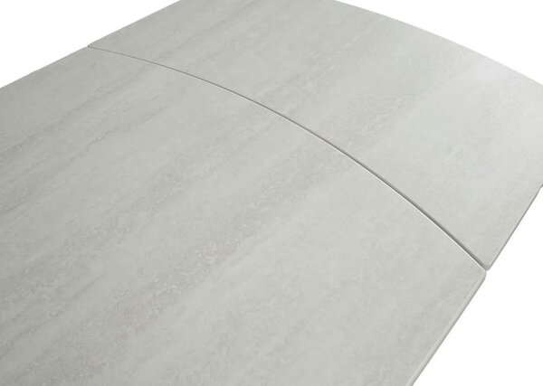 Masa extensibila VIGO, grej cu efect de piatra, ceramica/metal, 120/18