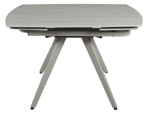 Masa extensibila VIGO, grej cu efect de piatra, ceramica/metal, 120/18