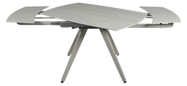 Masa extensibila VIGO, grej cu efect de piatra, ceramica/metal, 120/18