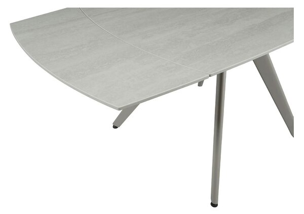 Masa extensibila VIGO, grej cu efect de piatra, ceramica/metal, 120/18