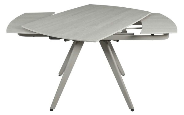 Masa extensibila VIGO, grej cu efect de piatra, ceramica/metal, 120/18
