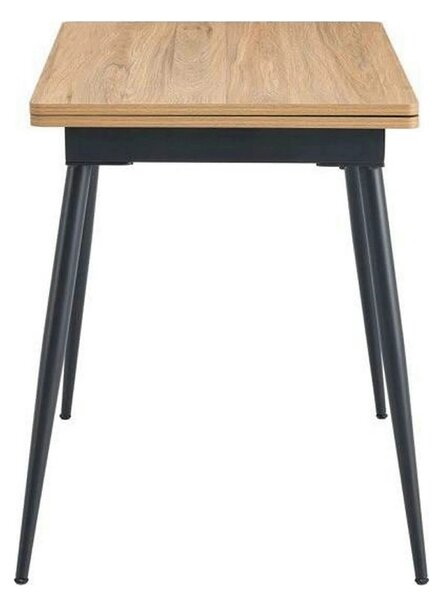 Masa extensibila SMART, stejar/negru, 60/120x93x77 cm