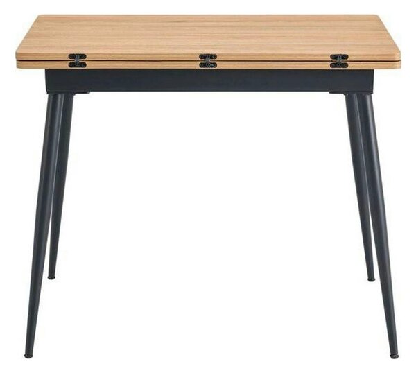 Masa extensibila SMART, stejar/negru, 60/120x93x77 cm