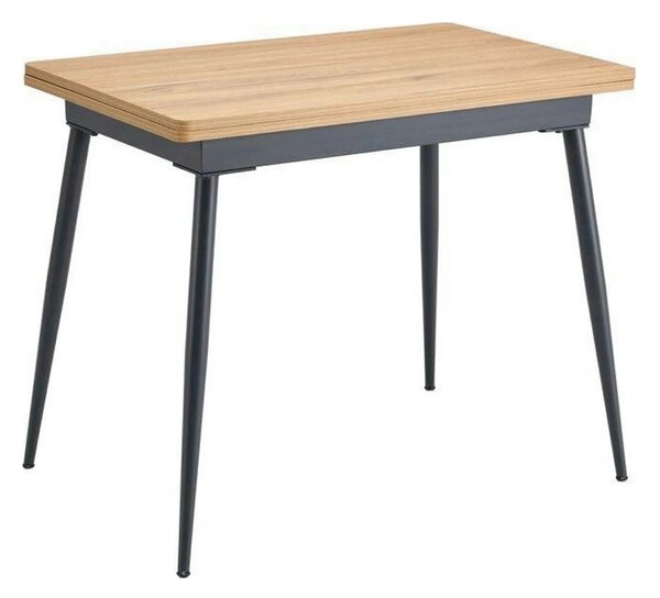 Masa extensibila SMART, stejar/negru, 60/120x93x77 cm