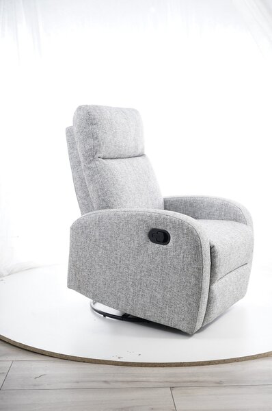 Fotoliu recliner gri cu picioare metalice OLIMP, 72x82x101