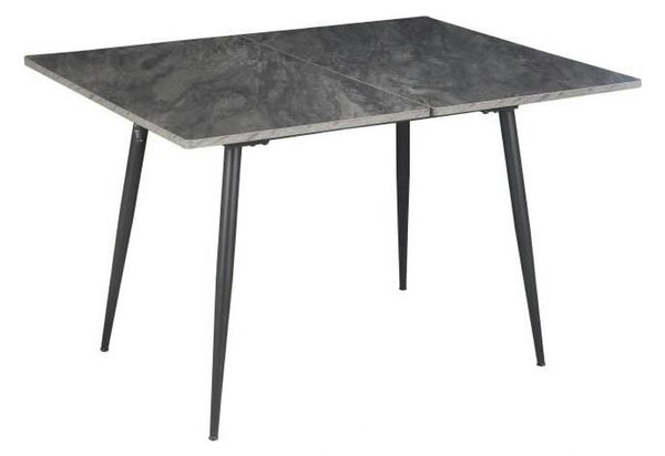 Masa extensibila SMART, gri cu efect de marmura/negru, 60/120x93x77 cm