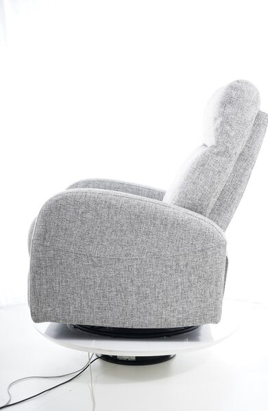 Fotoliu recliner gri cu picioare metalice OLIMP, 72x82x101