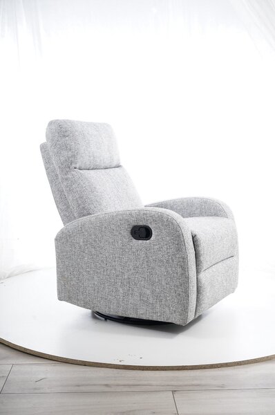Fotoliu recliner gri cu picioare metalice OLIMP, 72x82x101