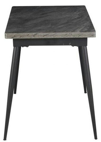Masa extensibila SMART, gri cu efect de marmura/negru, 60/120x93x77 cm