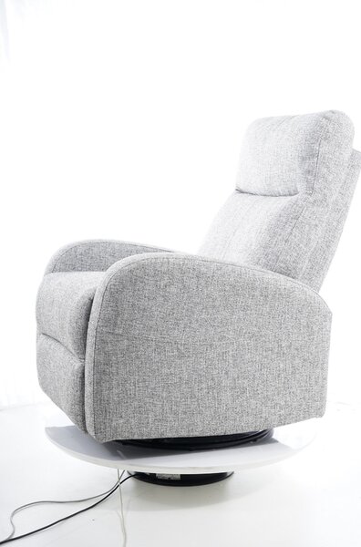 Fotoliu recliner gri cu picioare metalice OLIMP, 72x82x101
