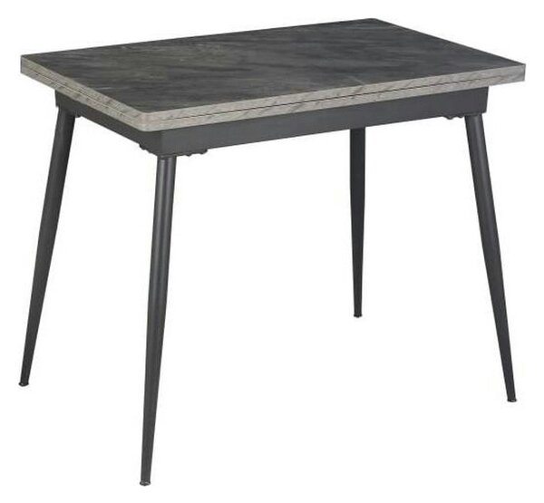 Masa extensibila SMART, gri cu efect de marmura/negru, 60/120x93x77 cm