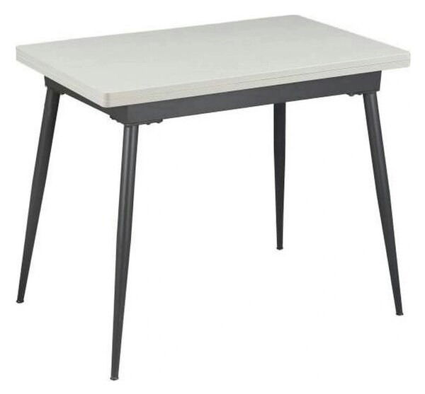 Masa extensibila SMART, alb/negru, 60/120x93x77 cm