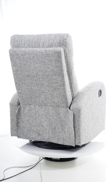 Fotoliu recliner gri cu picioare metalice OLIMP, 72x82x101