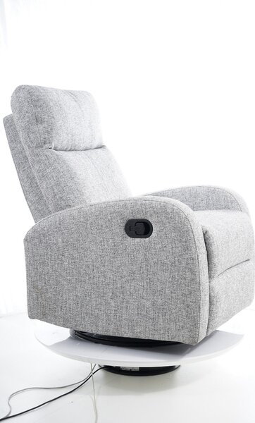 Fotoliu recliner gri cu picioare metalice OLIMP, 72x82x101
