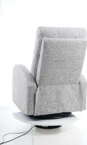 Fotoliu recliner gri cu picioare metalice OLIMP, 72x82x101