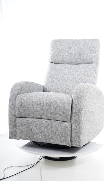 Fotoliu recliner gri cu picioare metalice OLIMP, 72x82x101
