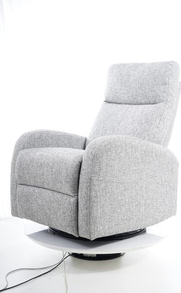 Fotoliu recliner gri cu picioare metalice OLIMP, 72x82x101