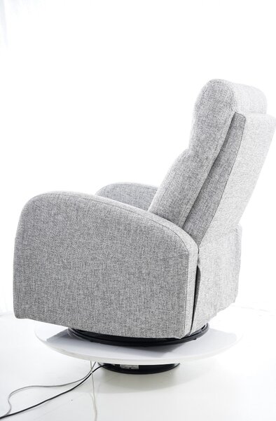 Fotoliu recliner gri cu picioare metalice OLIMP, 72x82x101