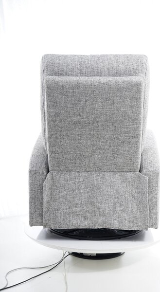 Fotoliu recliner gri cu picioare metalice OLIMP, 72x82x101