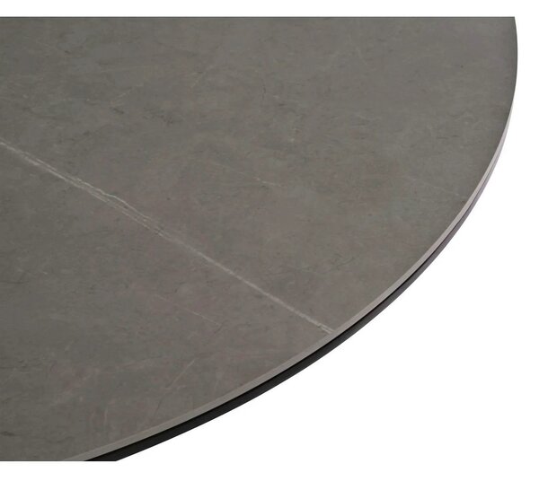 Masa extensibila ARES, gri cu efect de marmura/negru, ceramica/metal