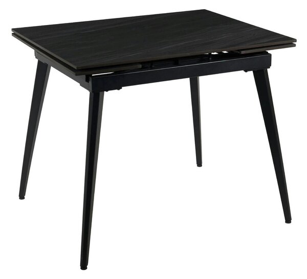 Masa extensibila REEF, gri antracit cu efect de piatra/negru, ceramica