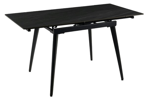 Masa extensibila REEF, gri antracit cu efect de piatra/negru, ceramica