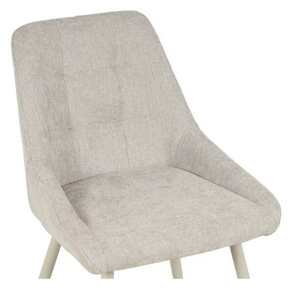 Scaun KENT, grej/gri deschis, stofa clasica/metal, 50x60x84 cm