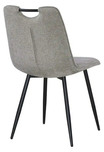 Scaun KIP, grej/negru, stofa clasica/metal, 45x59x89 cm
