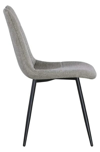 Scaun KIP, grej/negru, stofa clasica/metal, 45x59x89 cm