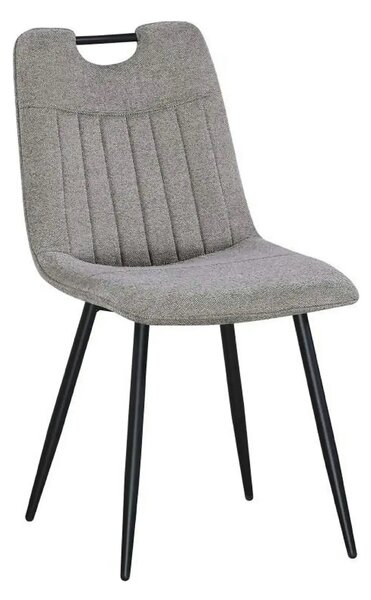 Scaun KIP, grej/negru, stofa clasica/metal, 45x59x89 cm