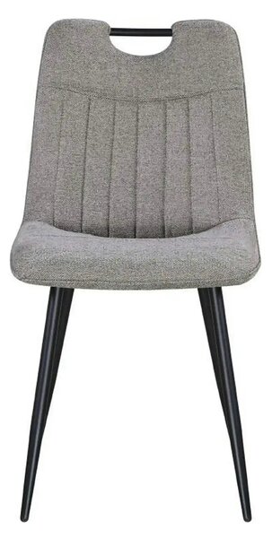 Scaun KIP, grej/negru, stofa clasica/metal, 45x59x89 cm