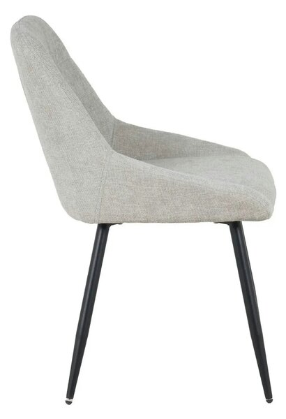 Scaun KENT, grej/negru, stofa clasica/metal, 50x60x84 cm
