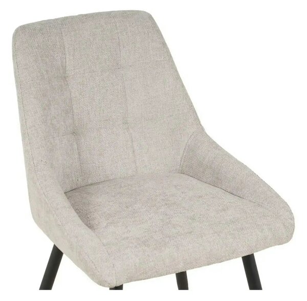 Scaun KENT, grej/negru, stofa clasica/metal, 50x60x84 cm