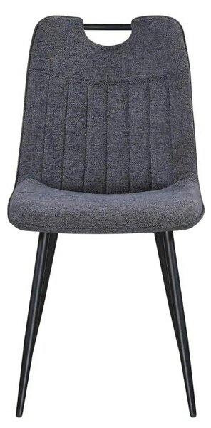 Scaun KIP, gri/negru, stofa clasica/metal, 45x59x89 cm