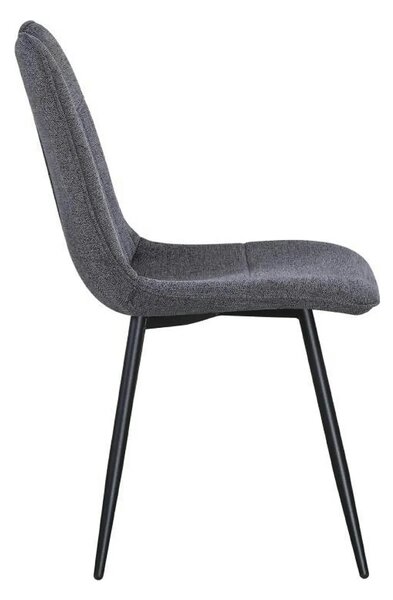 Scaun KIP, gri/negru, stofa clasica/metal, 45x59x89 cm