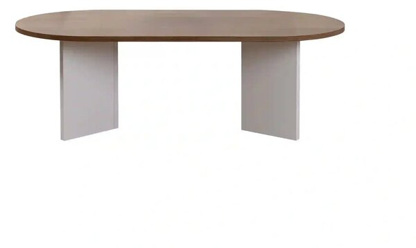 Masuta cafea SABLE, nuc/alb, PAL, 119x60x40 cm
