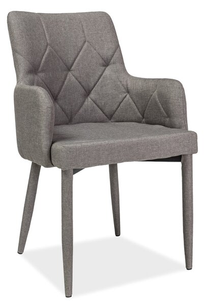 Scaune tapitate vintage Ricardo, gri, 44X50X88