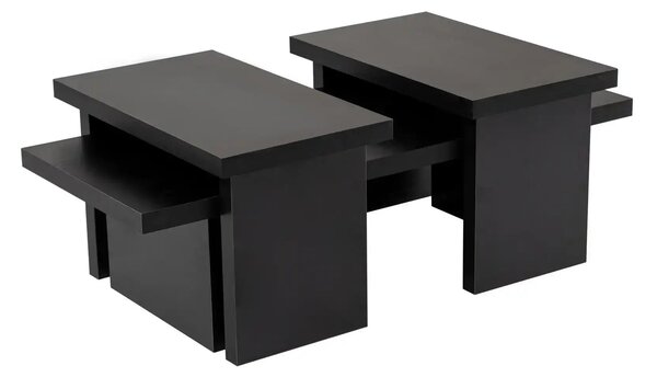 Masuta cafea SANCTUARY, negru, PAL, 110x45x30 cm