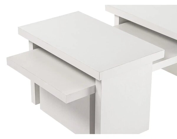 Masuta cafea SANCTUARY, alb, PAL, 110x45x30 cm
