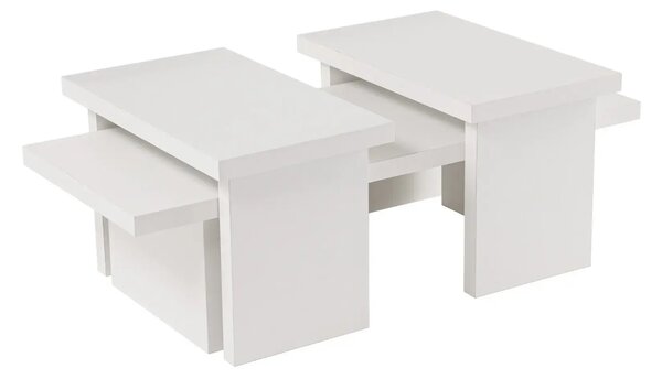 Masuta cafea SANCTUARY, alb, PAL, 110x45x30 cm