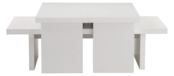 Masuta cafea SANCTUARY, alb, PAL, 110x45x30 cm