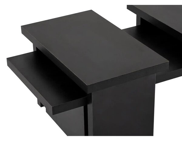Masuta cafea SANCTUARY, negru, PAL, 110x45x30 cm