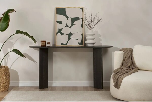 Consola SIRA, negru, PAL, 150x35x75 cm