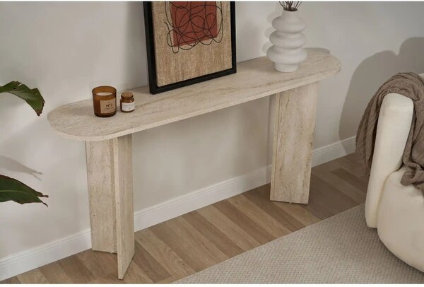 Consola SIRA, travertin, PAL, 150x35x75 cm