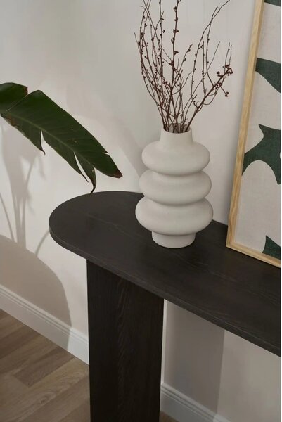 Consola SIRA, negru, PAL, 150x35x75 cm